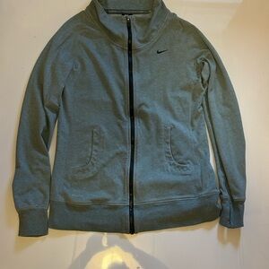 Nike Heather Gray Zip-Up Sweatshirt